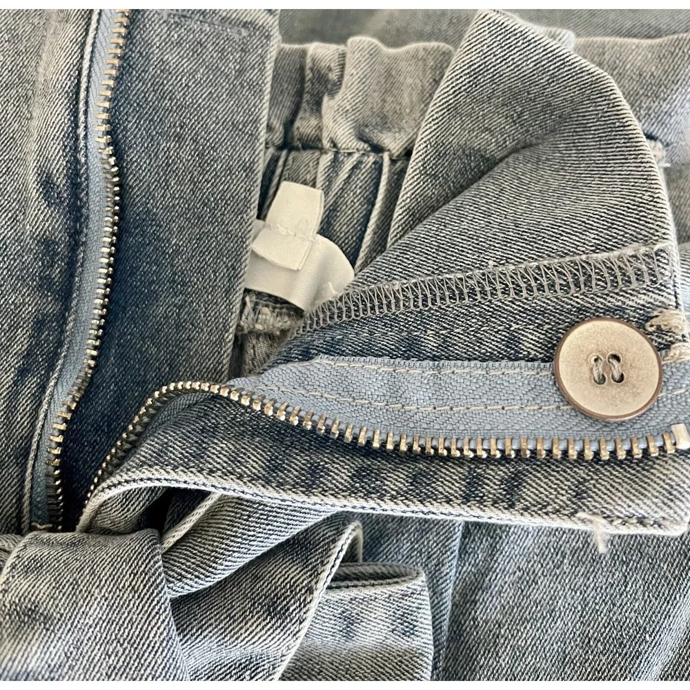 SWEET GENERIS Women's‎ PLUS Blue Cotton Denim Belted Jean Shorts-Sizes 1X and 3X